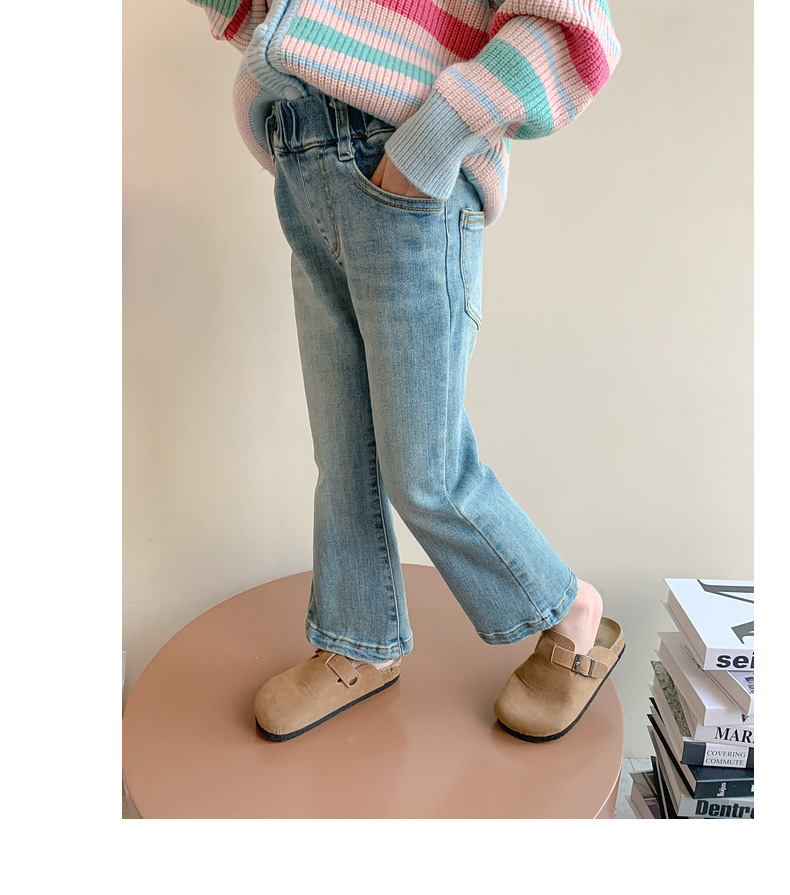 女童春装牛仔裤春秋款儿童春季喇叭裤2024新款女宝宝春款休闲裤子详情21