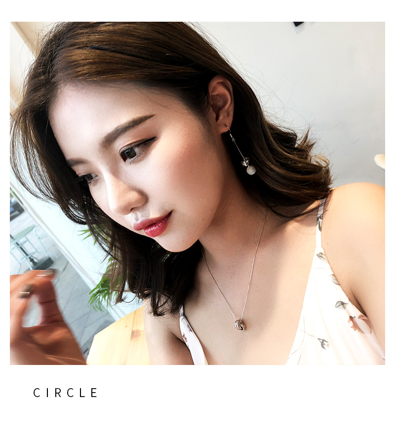 简约森系气质项链女颈链脖子饰品韩国锁骨链学生短款镶嵌水钻吊坠详情7