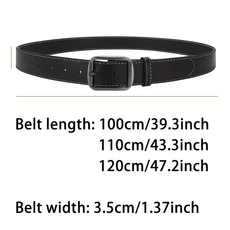 针扣皮带男士 年轻人港风潮流ins简约牛仔裤腰带男女通用百搭裤带详情1
