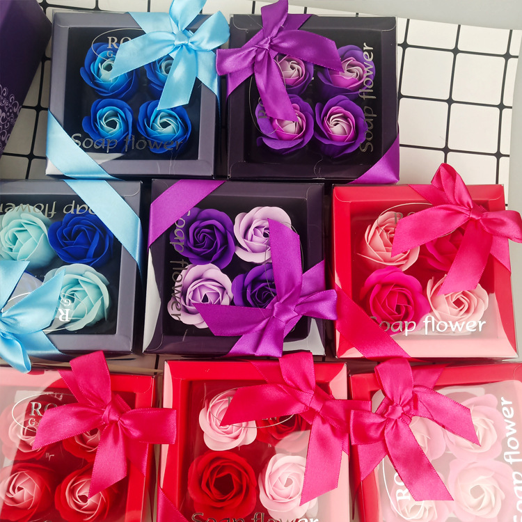 4朵玫瑰香皂花套装 七夕情人节公司活动促销礼品礼物生日跨境礼品详情27