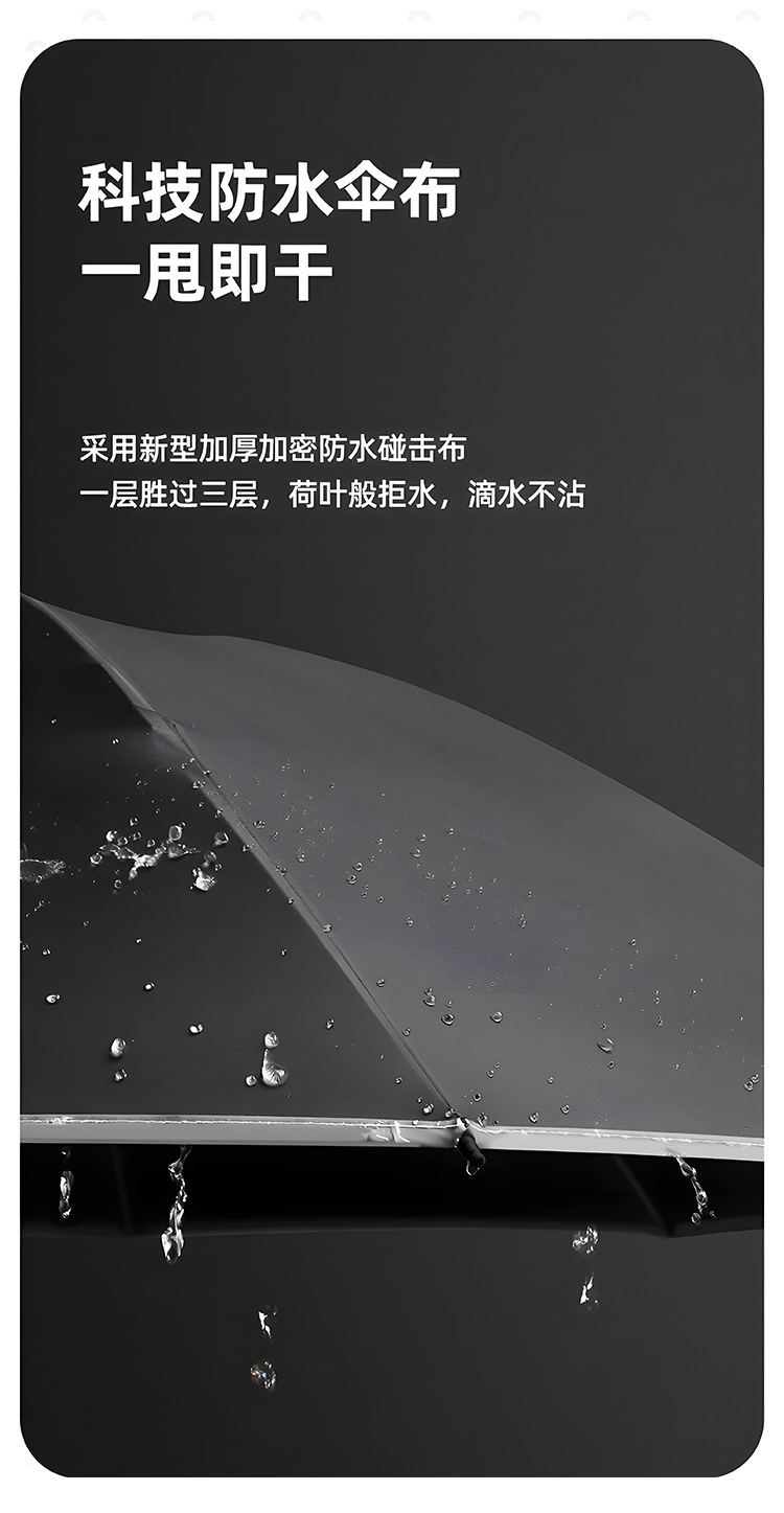 雨伞折叠伞反向双骨反光条晴雨伞加固抗风暴加厚黑胶雨伞自动大号详情13