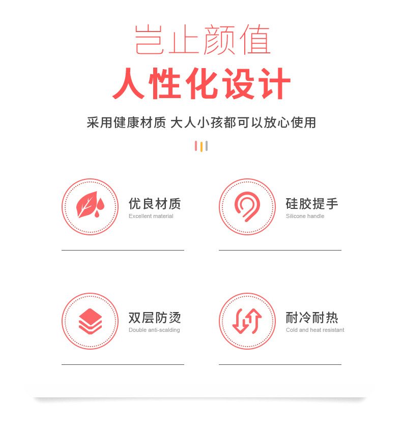 韩国可爱ins风玻璃杯lucky熊高硼硅水杯杯硅胶提手立体萌物厂家详情2