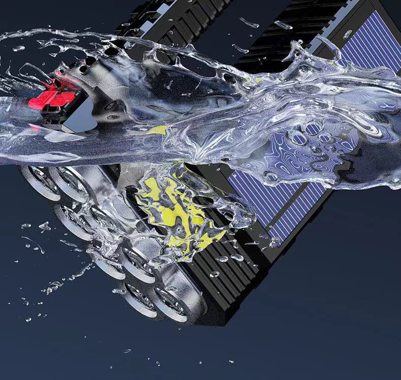 义乌闪电鹰新款太阳能充电式USB强光手电筒超亮8头led手电筒手提详情29