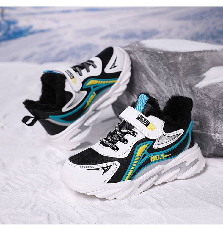 男童鞋子2024秋冬季新款加绒保暖中大童鞋儿童防滑棉鞋学生运动鞋详情12