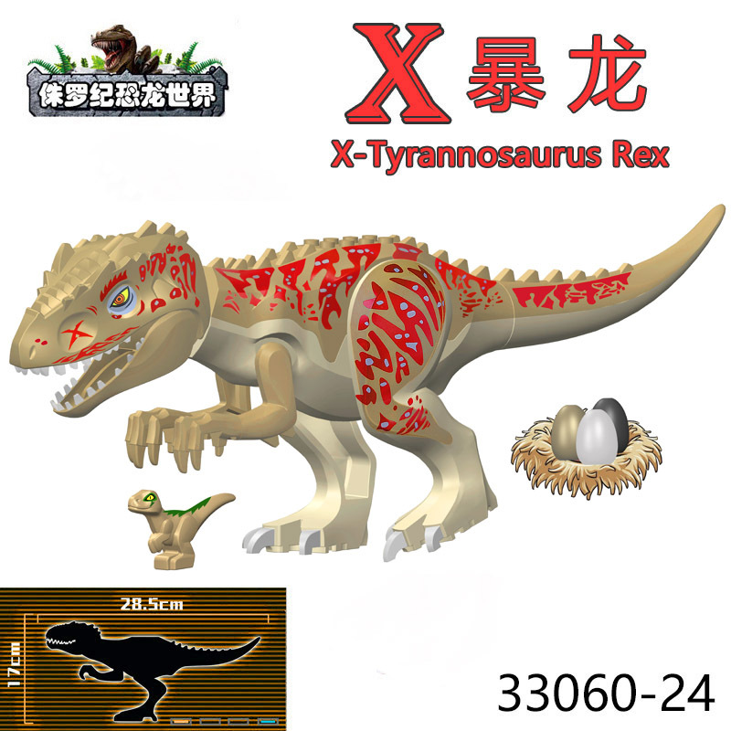 Nuevo estilo jurásico big dinosaurio bloques t-rex brachiosaurus triceratops puzzle bloques juguetes paquete en bolsa pic 27