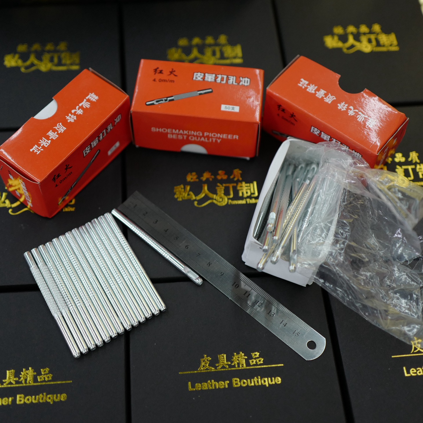 Electroplated oil-free punching punch, belt punching tool, belt punching machine, punching needle, factory direct sales, belt punching punch pic 7