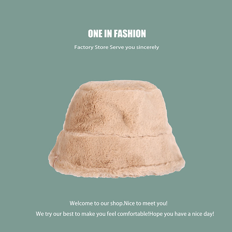 Cross border chic color sólido peluche retro sombrero de pescador otoño invierno engrosamiento sombrero cálido versión coreana para mujeres sombrero de lavabo multifuncional pic 16