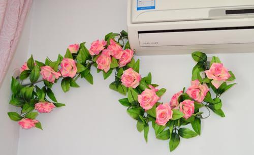 High-end artificial flowers, artificial roses, Korean rose artificial flowers, decorative vines, wedding decoration artificial rose vines pic 19