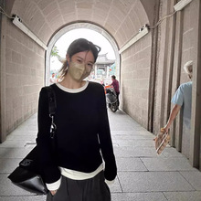 轻薄亲肤V领波点设计感遮肉显瘦打底短袖T恤女夏季新品百搭上衣潮详情5