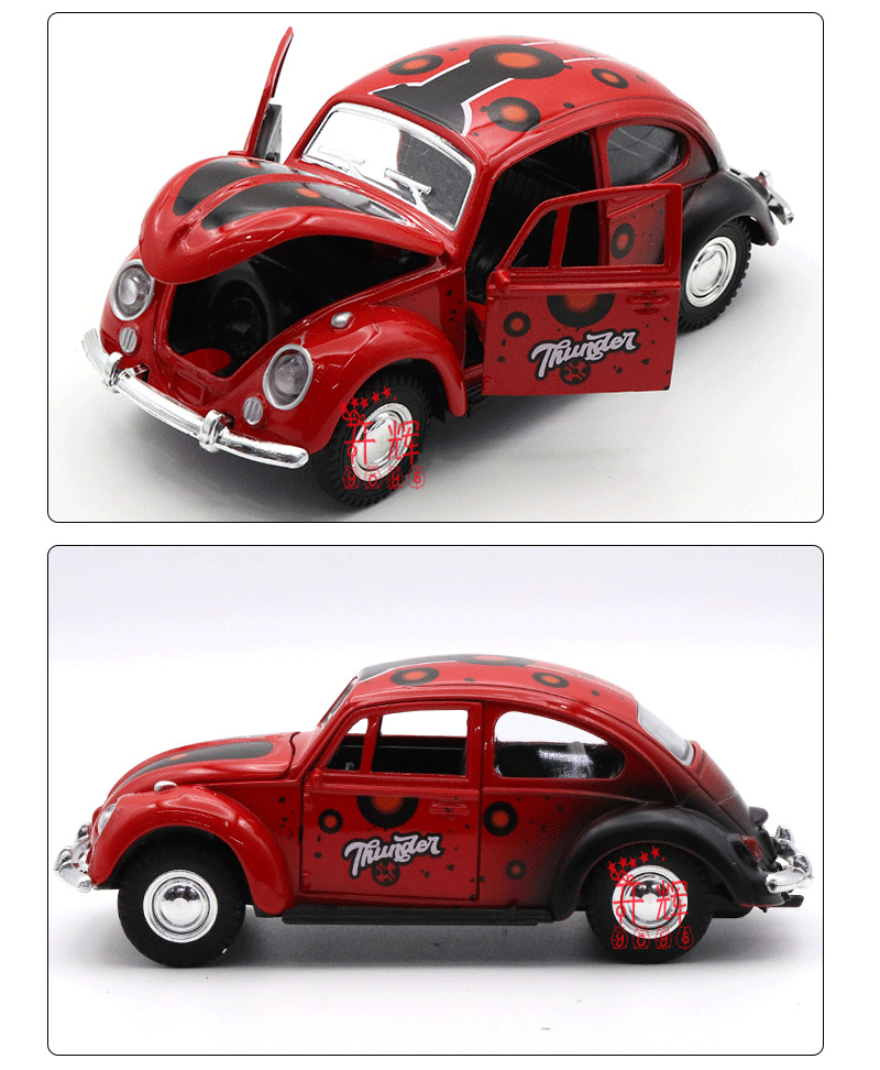 Crossover 1:32 puerta triple graffiti escarabajo modelos de coches antiguos juguetes para niños coches de balón juguetes para niños pic 9