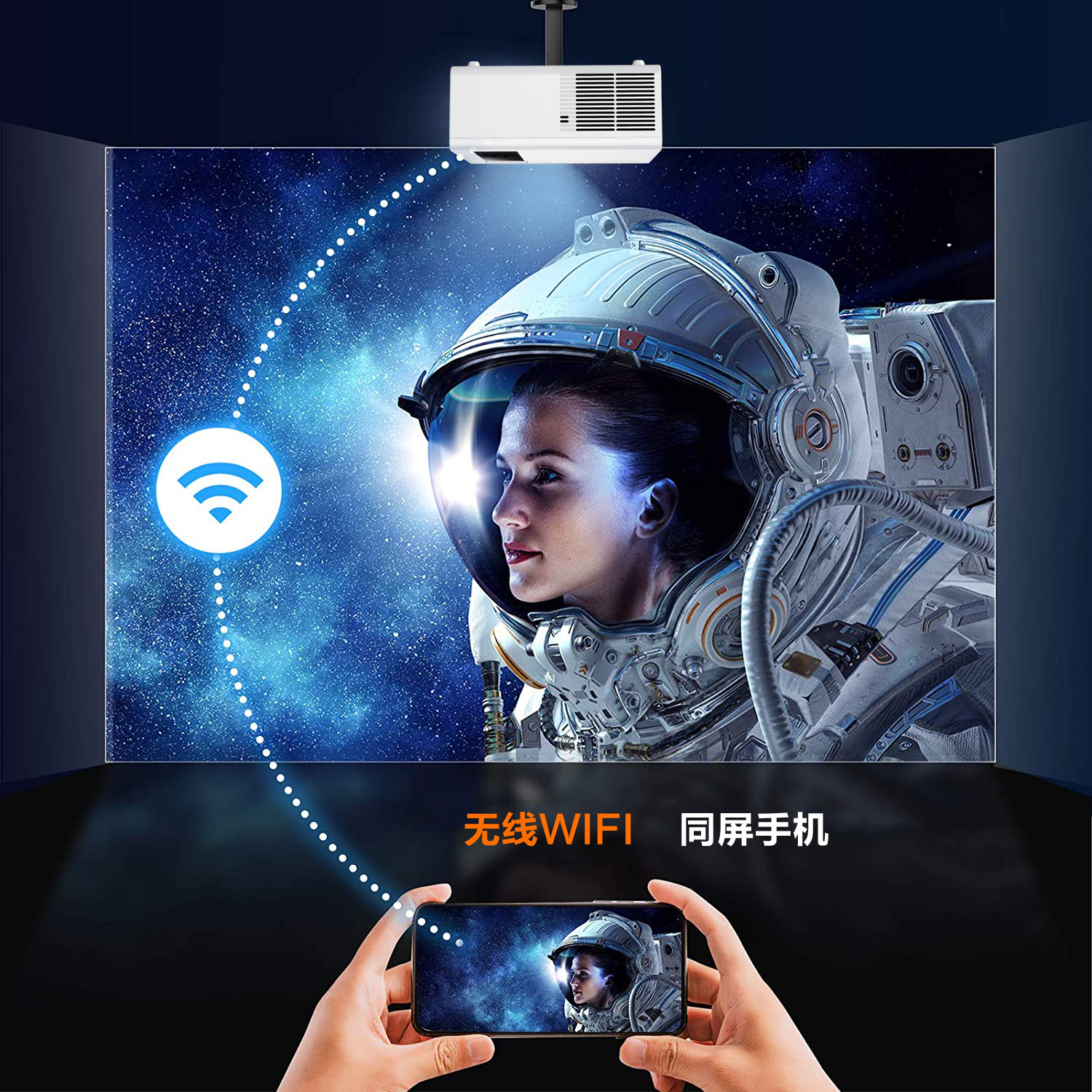 JAVAID新品跨境Y6家用高清投影仪迷你微型便携式LED家庭手机投影机详情8