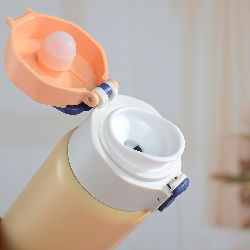 新款304不锈钢弹跳盖保温杯女学生儿童直印水杯手提便携运动水壶详情8