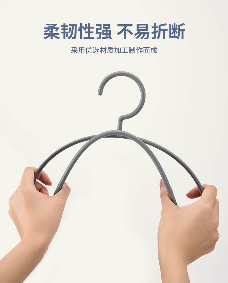 【 90-piece set 】 Wholesale of household traceless clothes racks, plastic anti-slip hangers, adult clothes drying hangers for dormitories pic 10