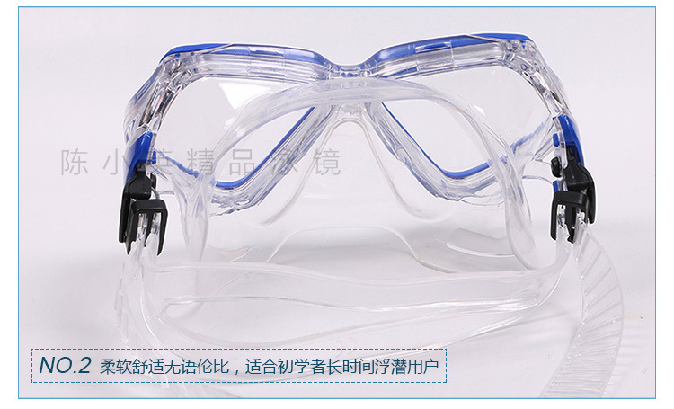 Factory direct sales of tempered glass l large frame diving goggles, swimming masks, high-end blister packaging pic 6