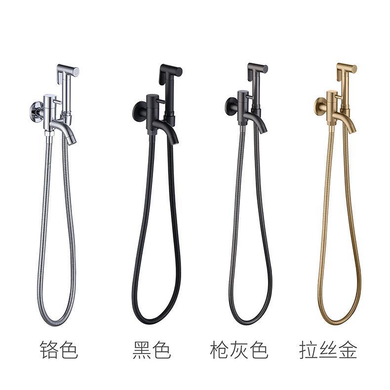 跨境304不锈钢马桶伴侣喷枪套装妇洗器卫生间冲洗增压喷头Stainless steel bathroom set详情7