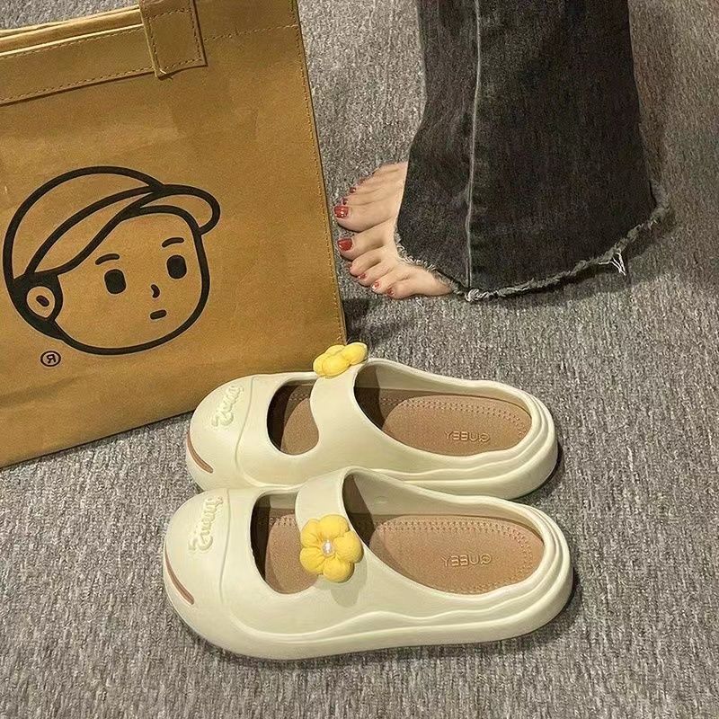 开口笑半包半拖鞋女士2023夏季新款时尚百搭可爱学生厚底凉拖鞋女详情37