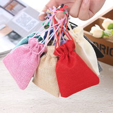 【 Factory Direct Supply 】 Creative retro printed jewelry drawstring cloth bags with drawstring openings. Customized drawstring cloth bags based on provided drawings pic 9