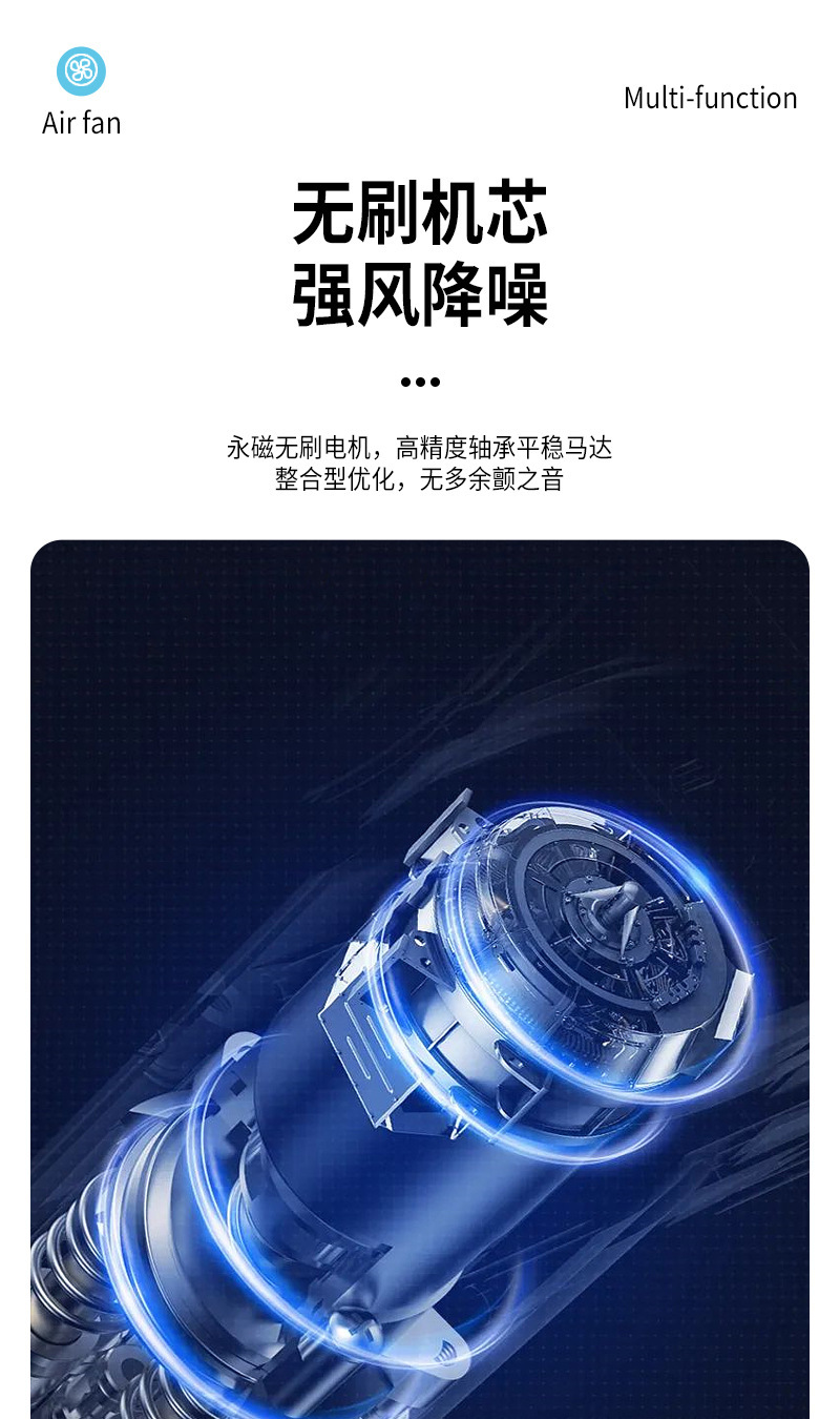 2023新品数显风扇usb充电风扇 手持迷你小型风扇学生夏季降温清凉神器详情8
