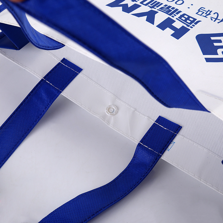 Hot-pressed folding laminated non-woven fabric bags, hand-held bags, gift bags, takeout handbags, promotional shopping bags, printed logos pic 20