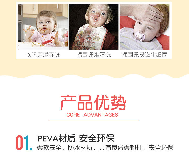 婴儿围嘴卡通宝宝吃饭围兜口水巾小孩儿童防水口水兜 pic 15