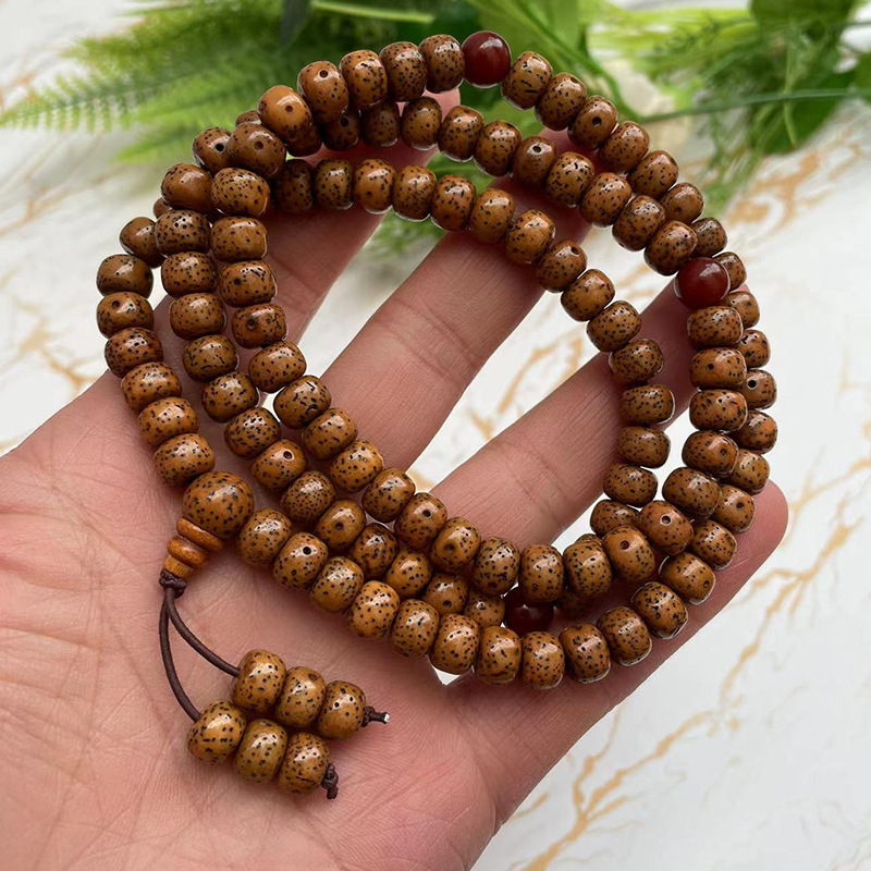 Natural Hainan Original Ecological Golden Seed Star Moon Bead 108 Buddhist Prayer Beads Bracelet Necklace, agate and turquoise Tibetan-style cultural play wholesale, cultural play Buddhist prayer beads bead bracelet bracelet, string beads factory direct sales wholesale pic 9
