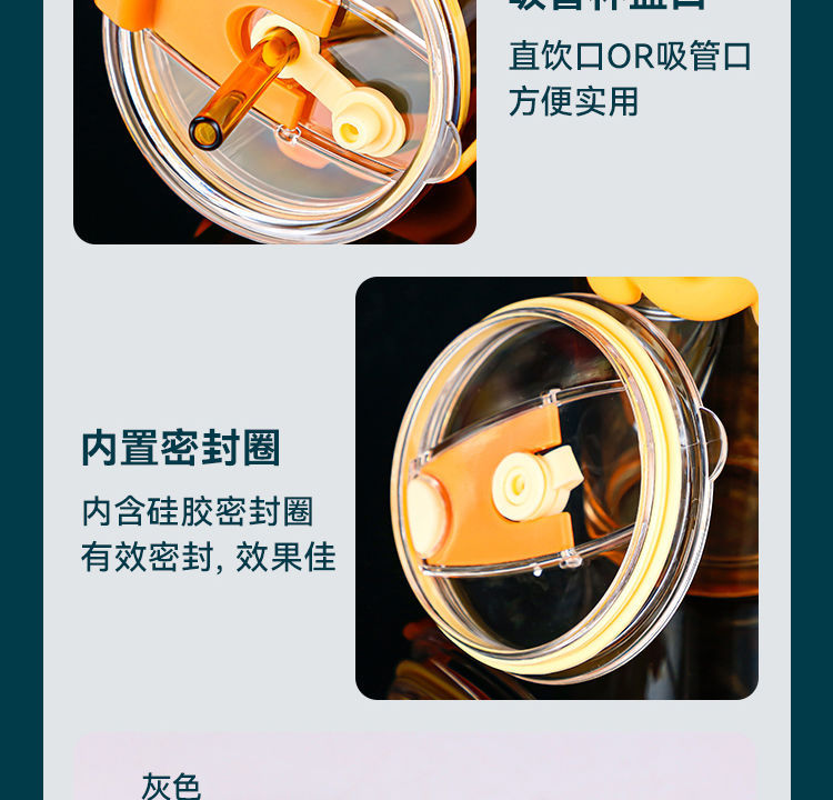 玻璃吸管杯 加厚创意大号450ml字母直杯咖啡饮料果汁牛奶广告礼品水杯详情10