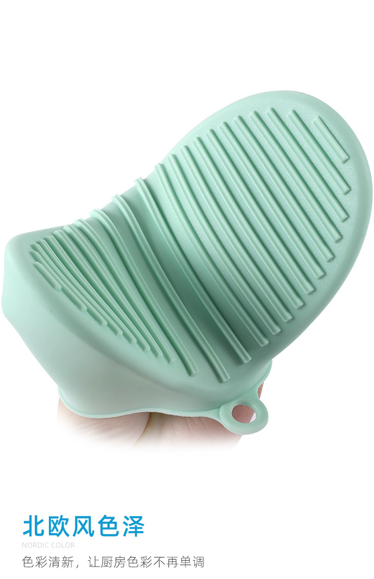 Silicone heat-insulating and heat-resistant hand clamps for kitchen tools, thickened heat-resistant and slippery dish clamps, shark gloves for microwave ovens and ovens pic 25