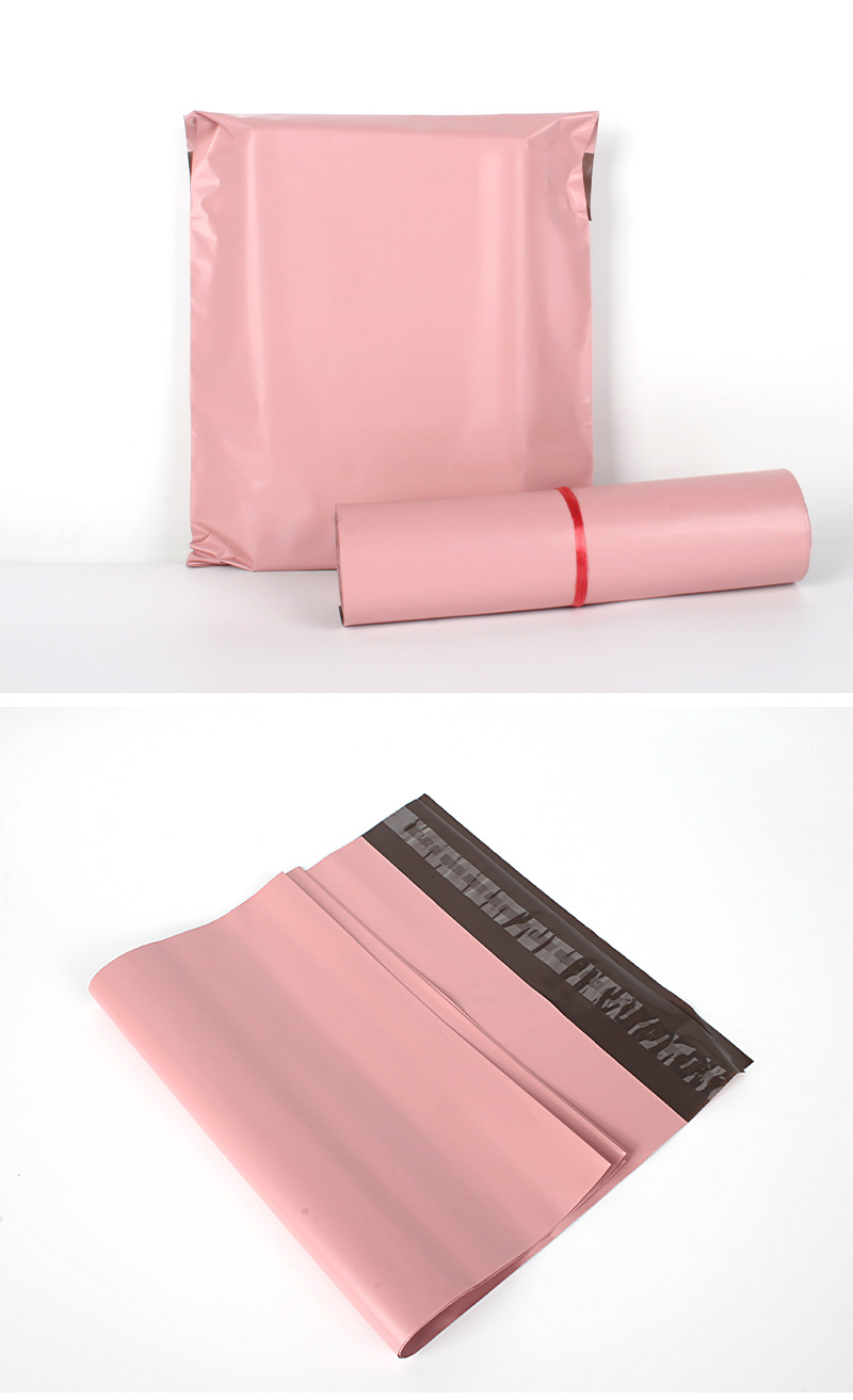 Apricot-colored express delivery bags, brand new material thickened packaging bags, pink e-commerce express delivery packaging bags, self-adhesive bags, custom waterproof bags pic 8
