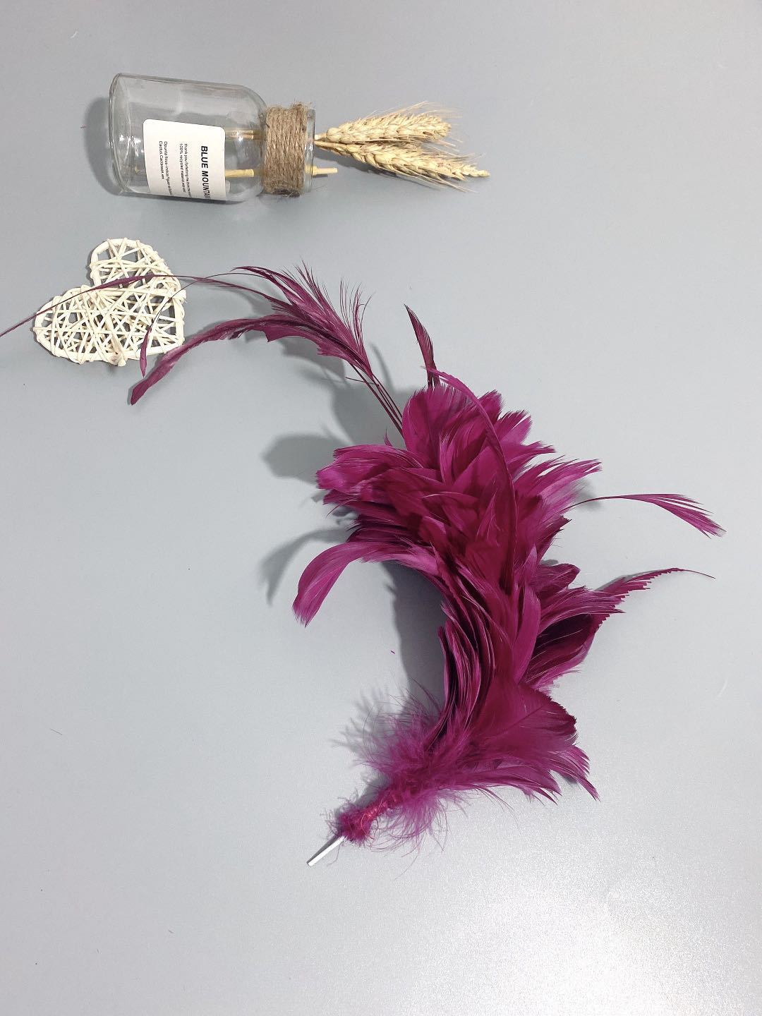 The manufacturer supplies DIY feather wire flower headwear, clothing accessories, stage performance decorations, and colorful feather corsages pic 25