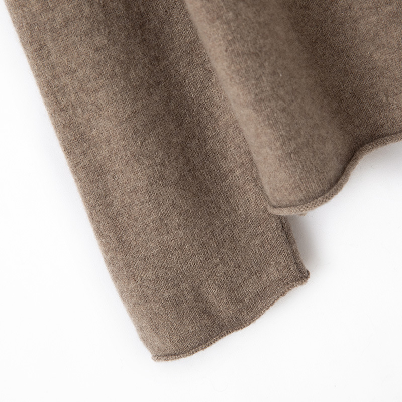 秋冬季新款纯羊毛开衫针织打底衫一字领爆款羊毛衫宽松大码详情9