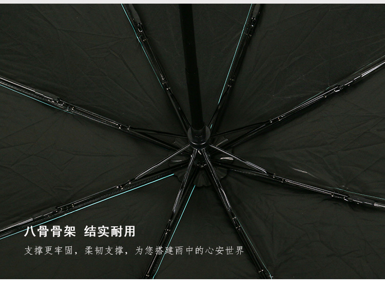 Creative water-blooming fully automatic umbrella, rain and sun dual-purpose three-fold umbrella, student sun protection and UV protection sun umbrella pic 7