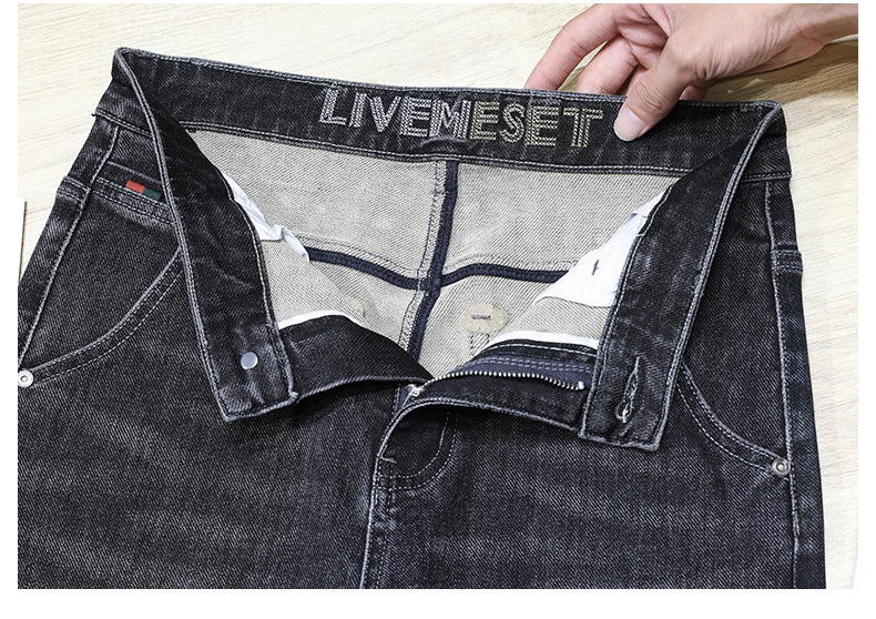 男士牛仔裤2024新款冬季加绒加厚宽松直筒裤秋冬款潮牌休闲长裤子详情22