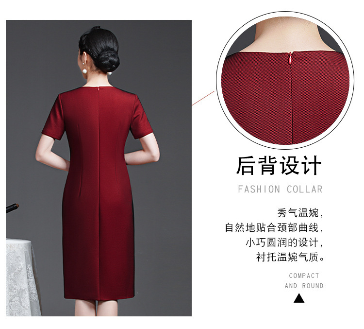 Venta directa de fábrica 2023 otoño invierno nuevo estilo manga larga con peluche temperamento modesto vestido de mamá de mediana edad y edad vestido de tamaño grande pic 9
