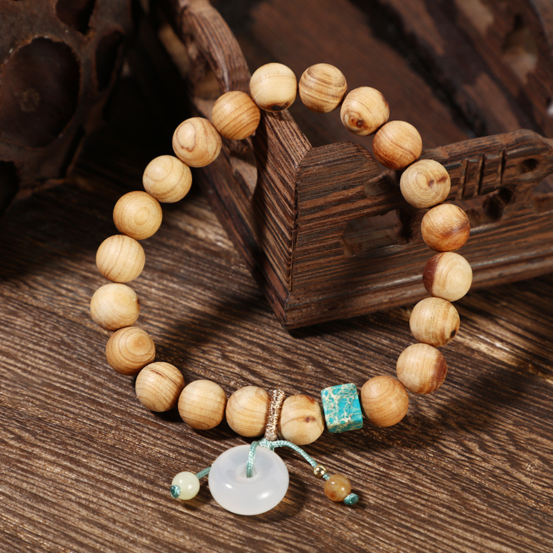 Taihang Cliff cypress tumor scar material round bead bracelet, aged high-oil old material, hand-held Buddhist bead bracelet, Bodhi single and double circle cultural play pic 9
