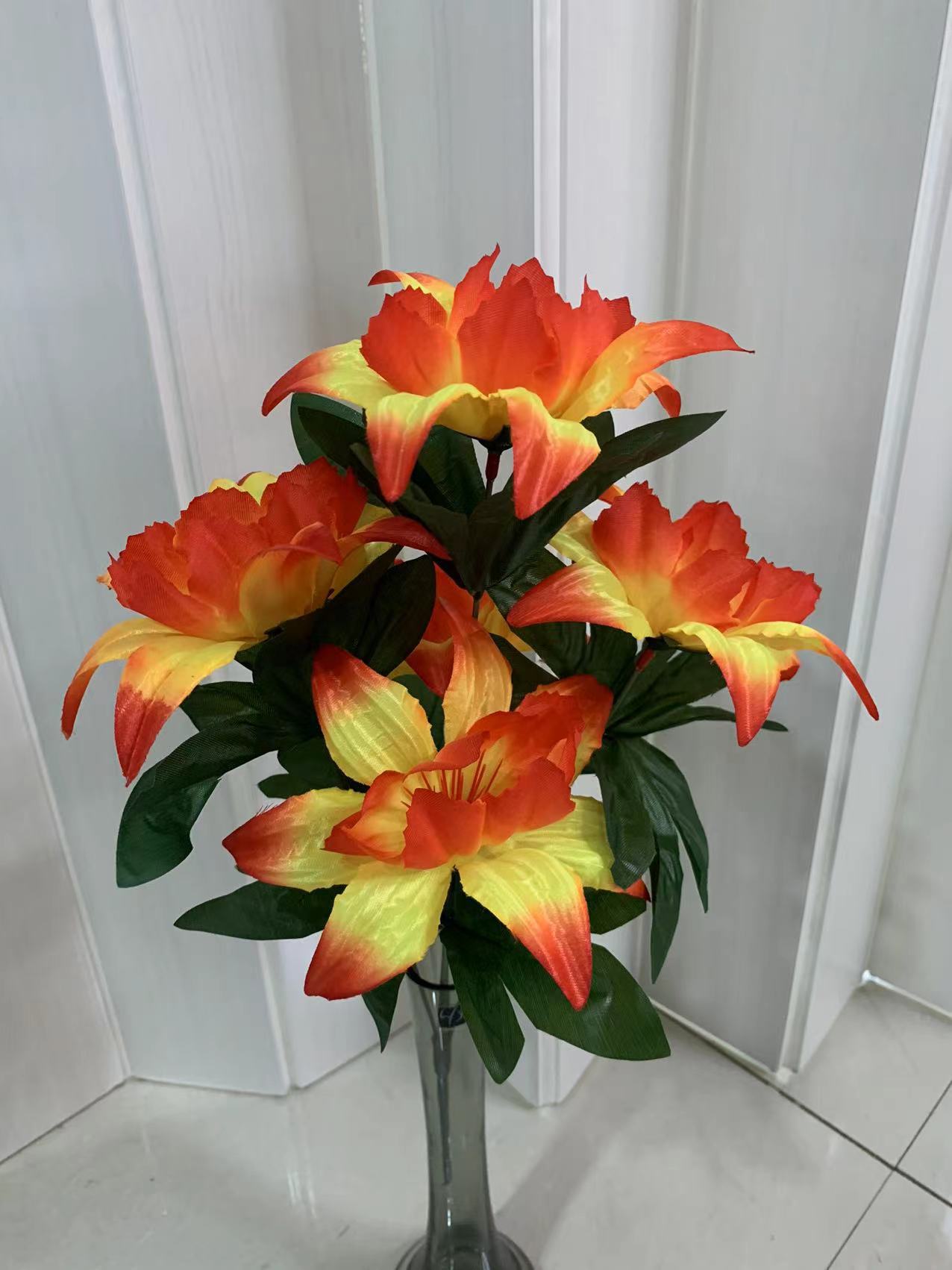 Direct sales from the manufacturer for Qingming Festival ancestral worship, including artificial rose flowers for indoor and outdoor garden decoration and 5-head seven-angled orchids pic 6