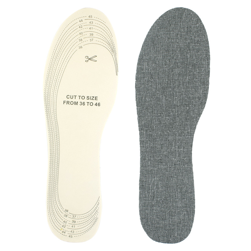 Factory direct sales of four-season latex insoles, export insoles, white breathable, freely cut, sweat-absorbing linen insoles for men and women pic 6