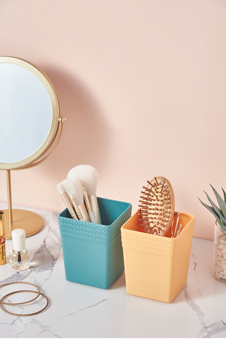 Fashionable pen holder, student office desktop pen holder, multi-functional storage pen holder, student makeup holder, simple and creative pen pic 14