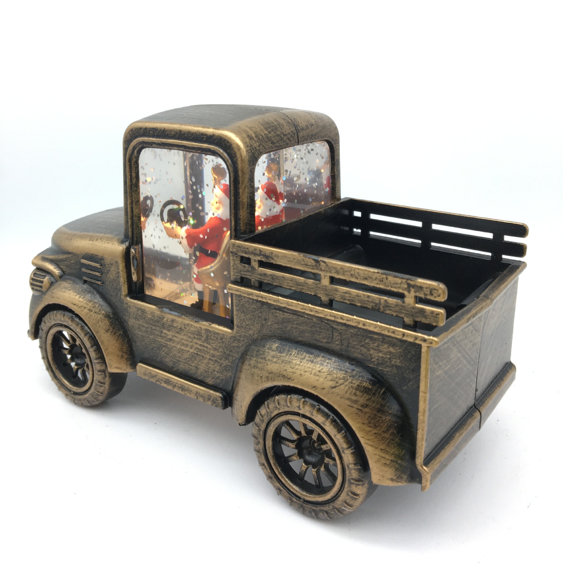New holiday gifts: Illuminated, scallion oil leather truck, creative decorative items, window display, counter, Christmas gifts pic 12
