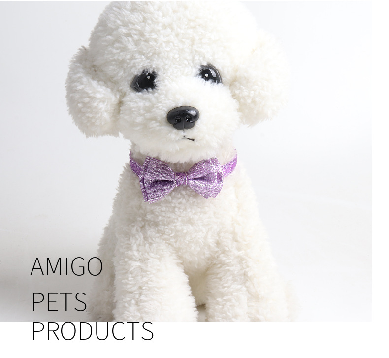 金杰特新品宠物项圈 细闪蝴蝶结猫咪项圈 带铃铛小猫项圈装饰详情16