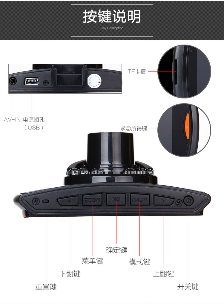 G30行车记录仪 1080P夜视高清车载保险礼品 厂家批发行驶记录仪详情10