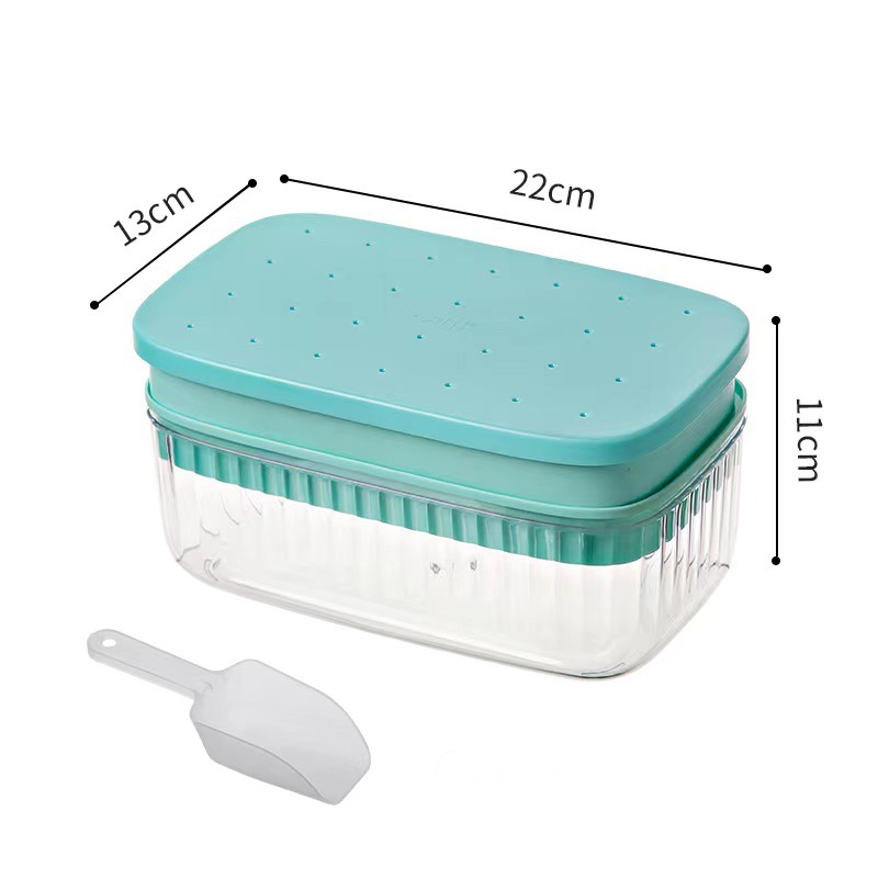 Press ice cube tray mold, household ice cube tray silicone ice cube storage box, food-grade ice cube tray storage box pic 5