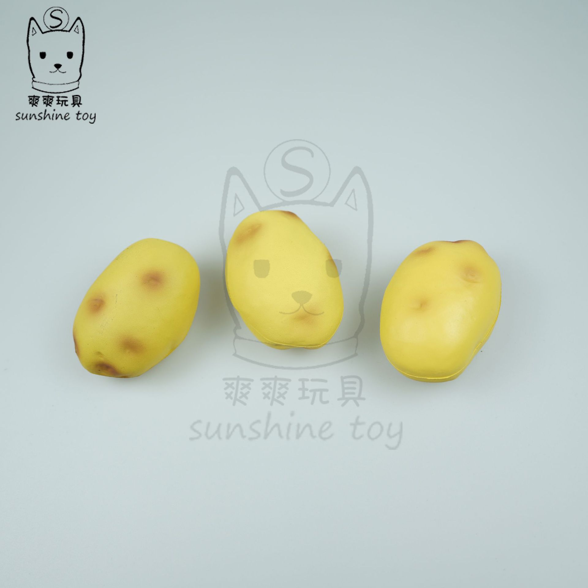 Cross-border best-selling Pu foam potato pressure ball simulation model, vegetable and fruit toys with logo printing, factory direct sales pic 1