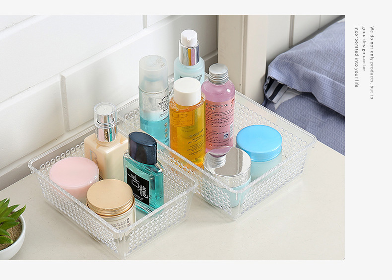 Stationery, office storage, PS material transparent storage box, bathroom storage 3048 pic 7