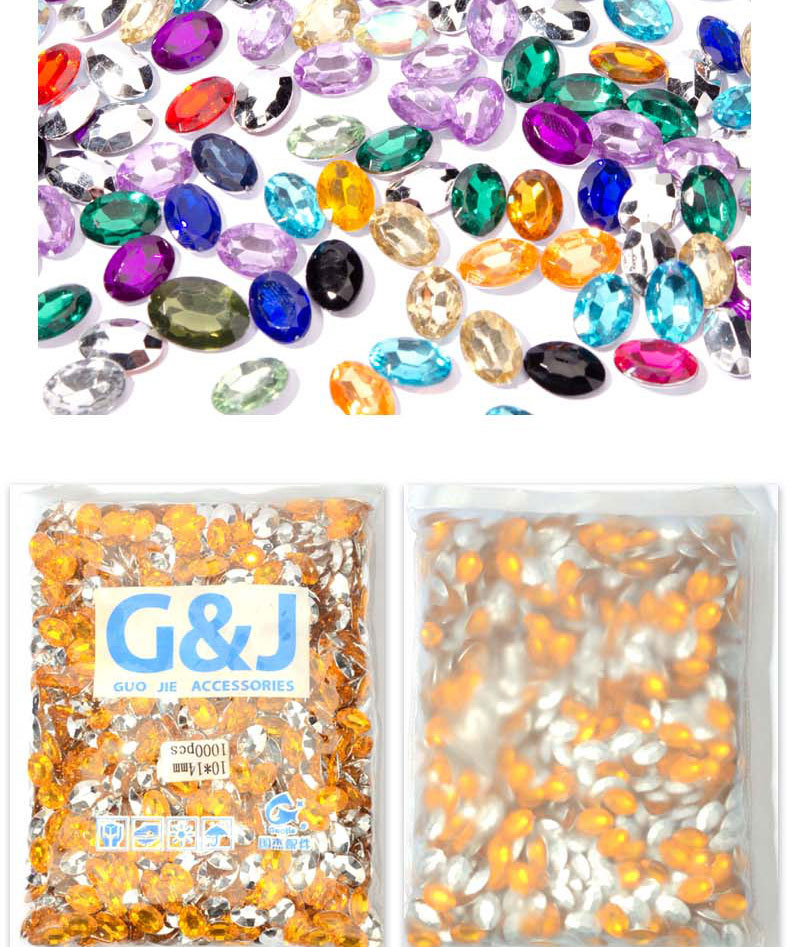 尖底椭圆亚克力蛋形贴钻 饰品粘胶水晶石 女鞋鞋根鞋花发饰贴片详情21