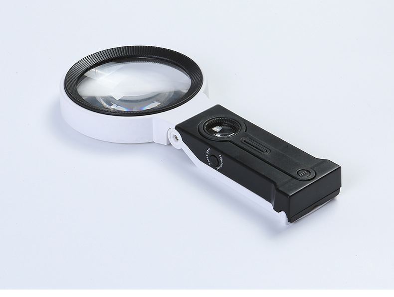 The new 7068 handheld folding dual-purpose magnifying glass with a lamp pic 15