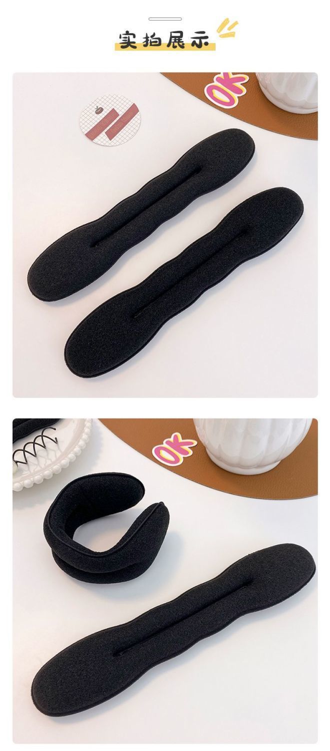 A classic and practical soft sponge bun hair styling tool for girls that won't harm hair and tightens flower bud heads. It's a handy tool for lazy people pic 15