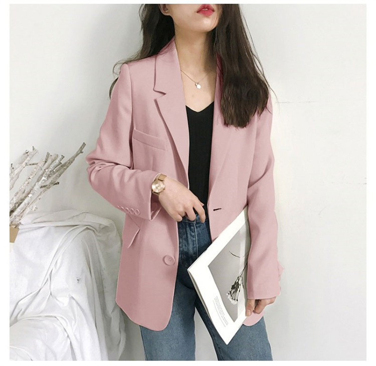 小西装外套女新款2022韩版春秋休闲宽松网红秋季西服上衣英伦风潮详情22