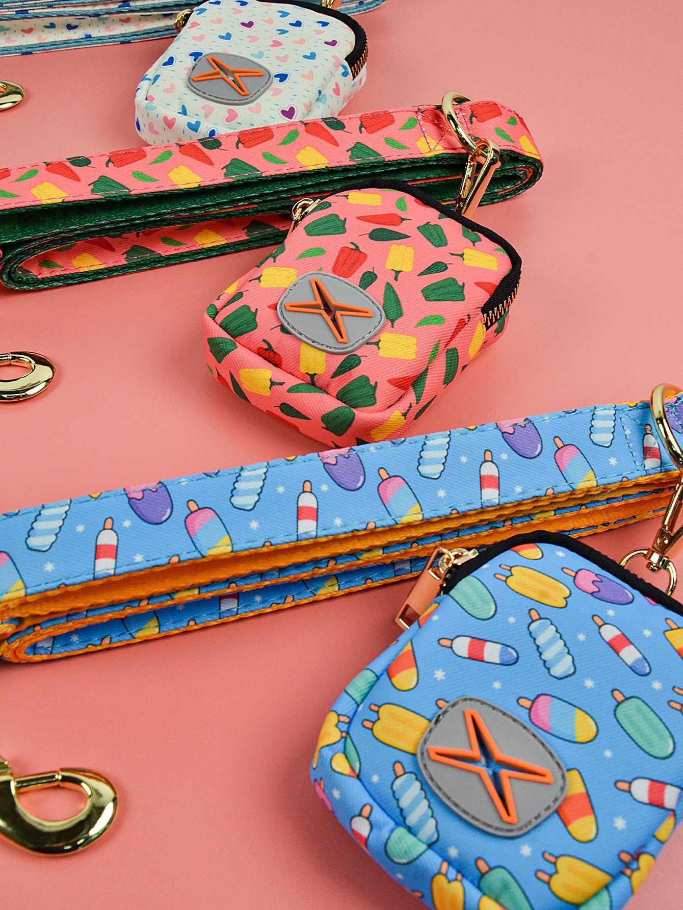 跨境新款夏季可爱的宠物牵引绳&垃圾收纳器双面印刷宠物猫狗节日详情4