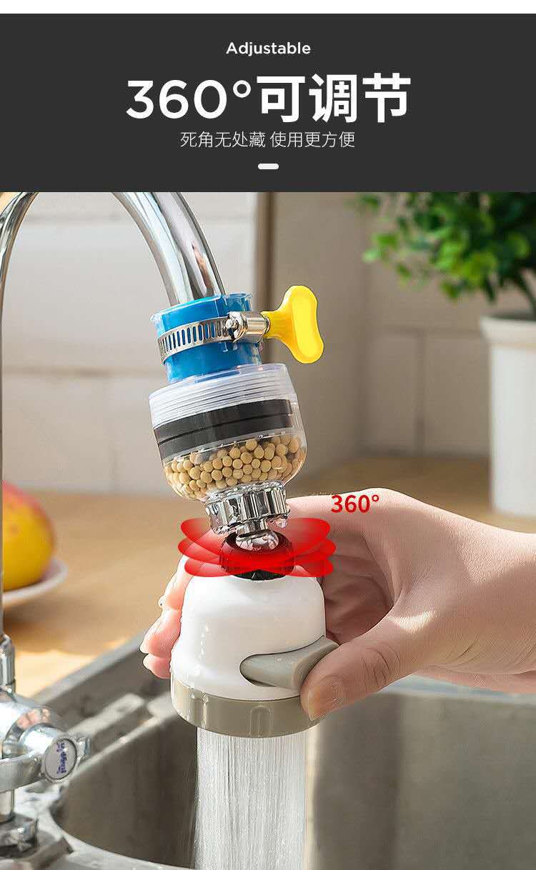 Faucet splash-proof head extender, a water-saving wonder for kitchen and household water use, a universal filter head for pressurized shower heads pic 7