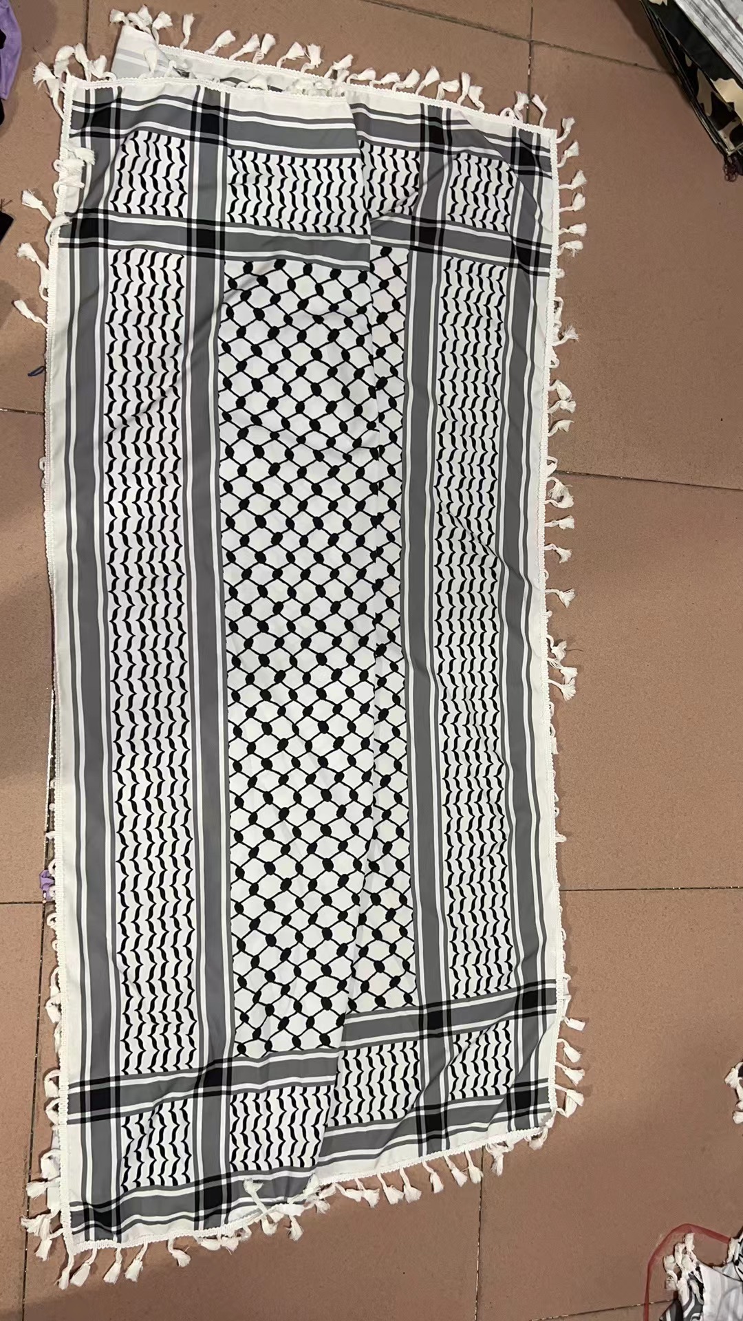 新款四面流苏阿拉伯头巾方巾战术头巾户外穆斯林装饰跨境亚马逊详情4